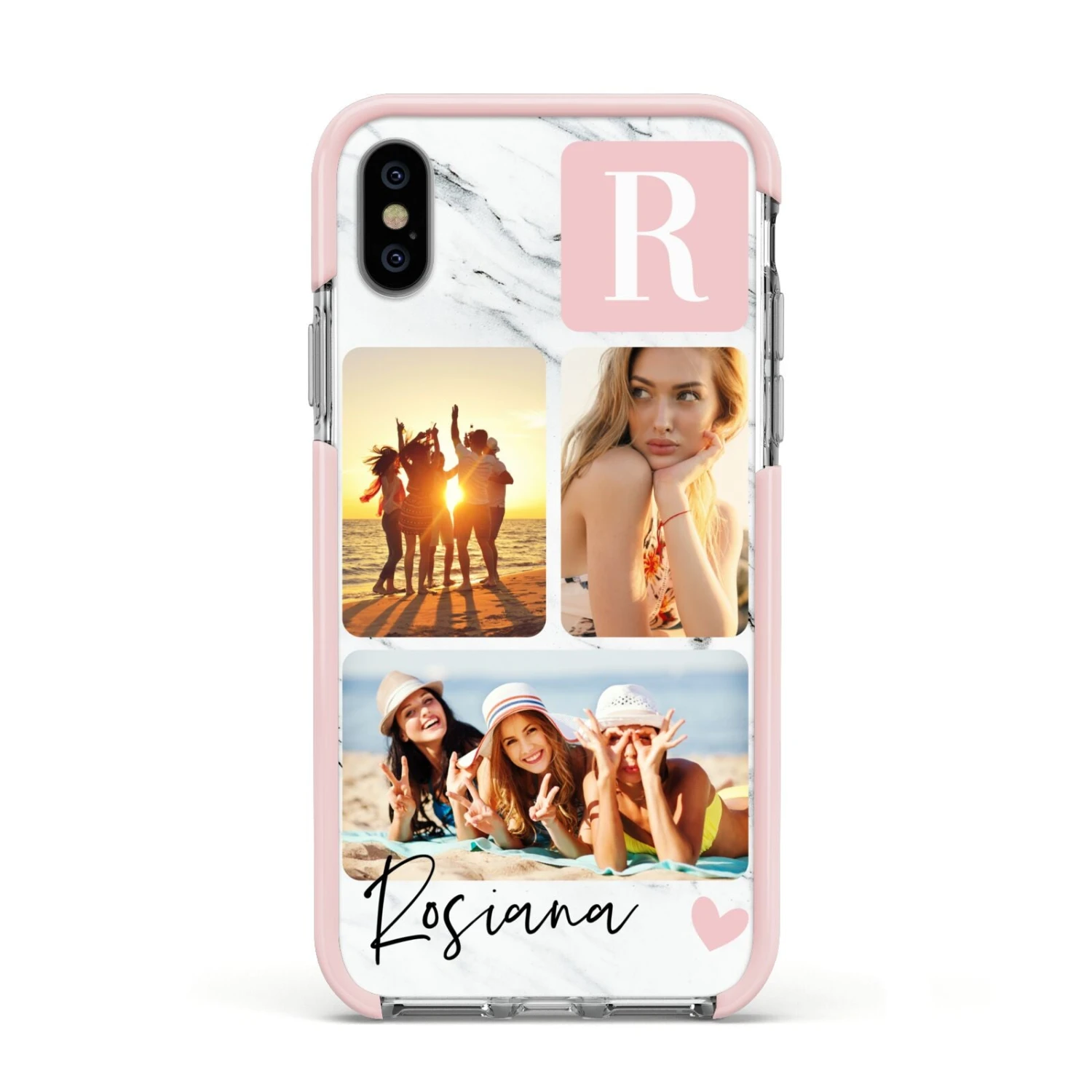 Personalised Three Photo Marble Name IPhone Case - Image 19