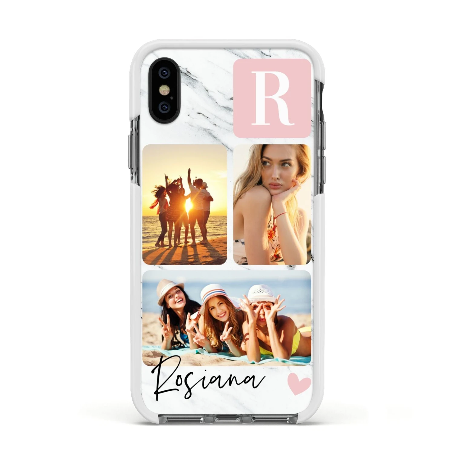 Personalised Three Photo Marble Name IPhone Case - Image 18