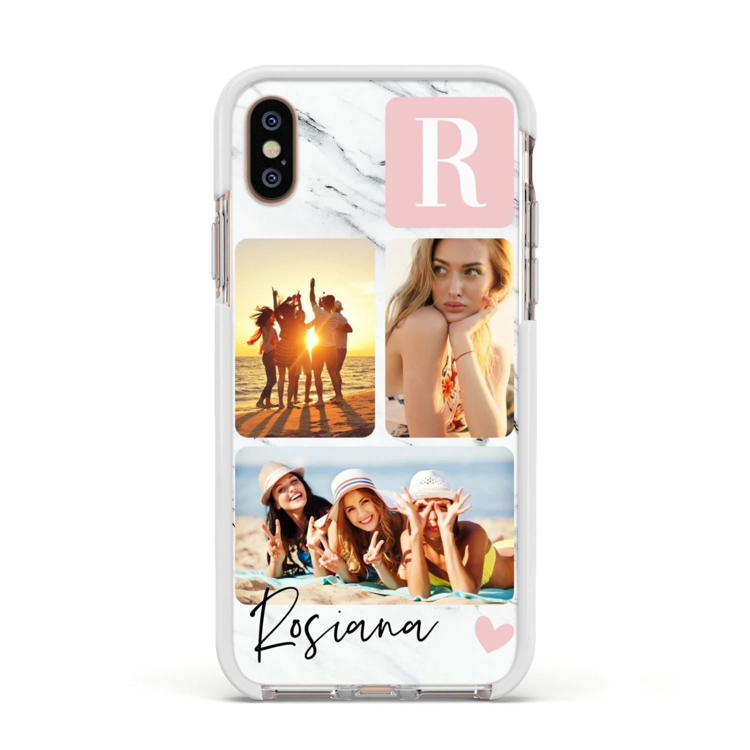Personalised Three Photo Marble Name IPhone Case - Image 17