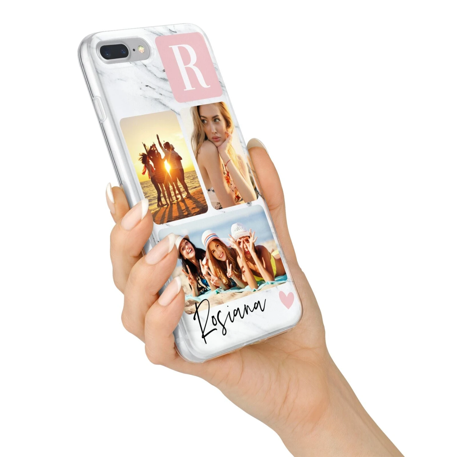 Personalised Three Photo Marble Name IPhone Case - Image 15