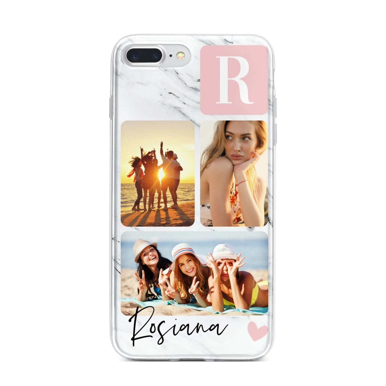 Personalised Three Photo Marble Name IPhone Case - Image 14