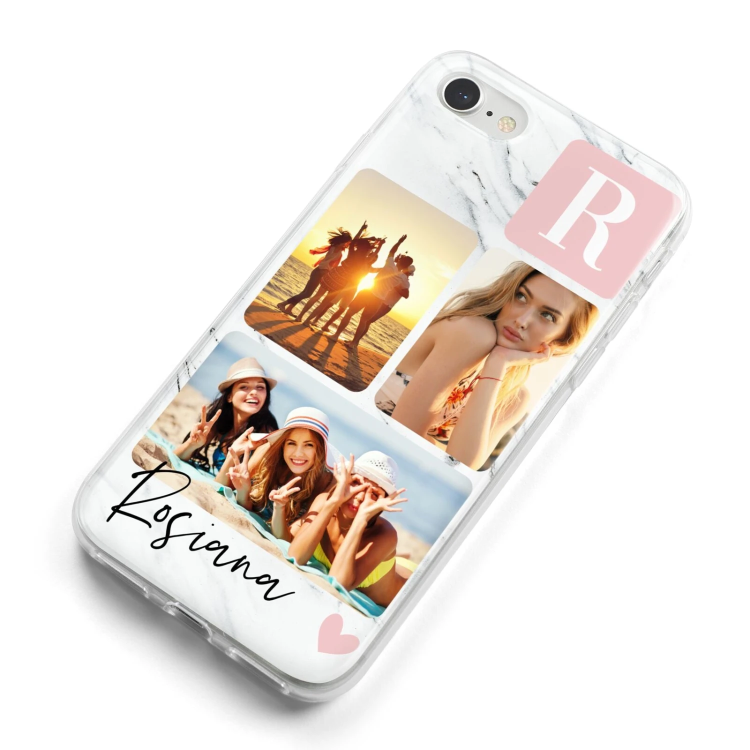 Personalised Three Photo Marble Name IPhone Case - Image 9