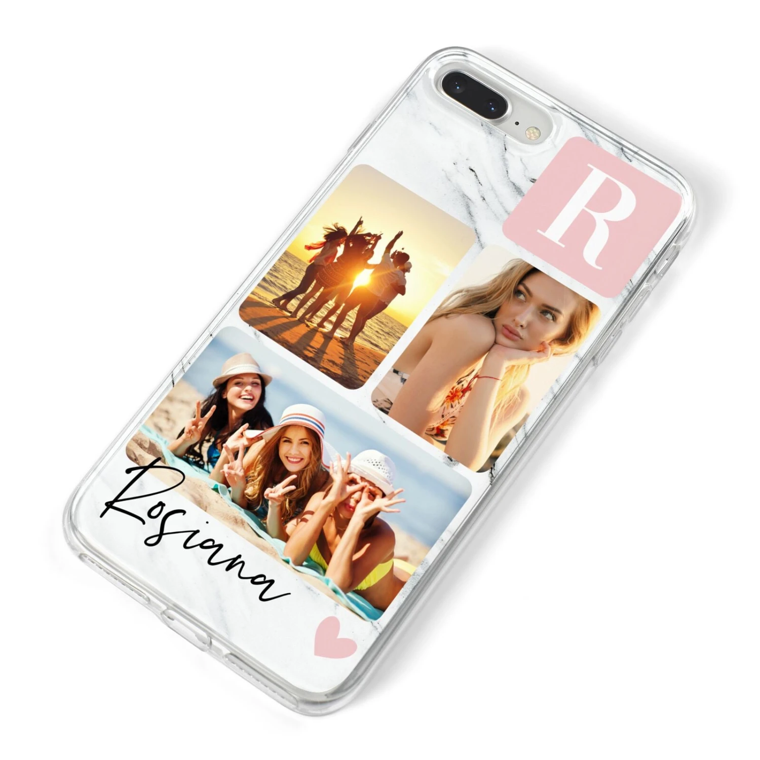 Personalised Three Photo Marble Name IPhone Case - Image 11