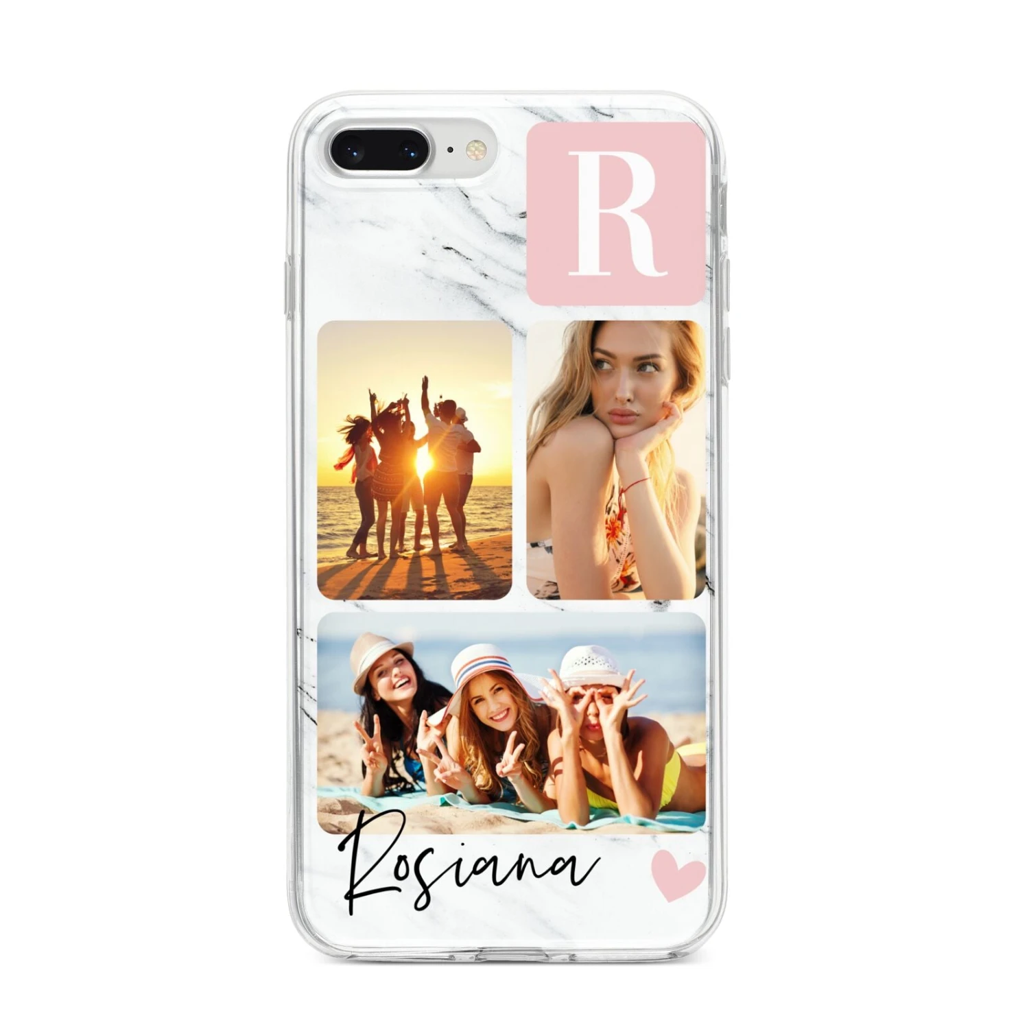 Personalised Three Photo Marble Name IPhone Case - Image 10