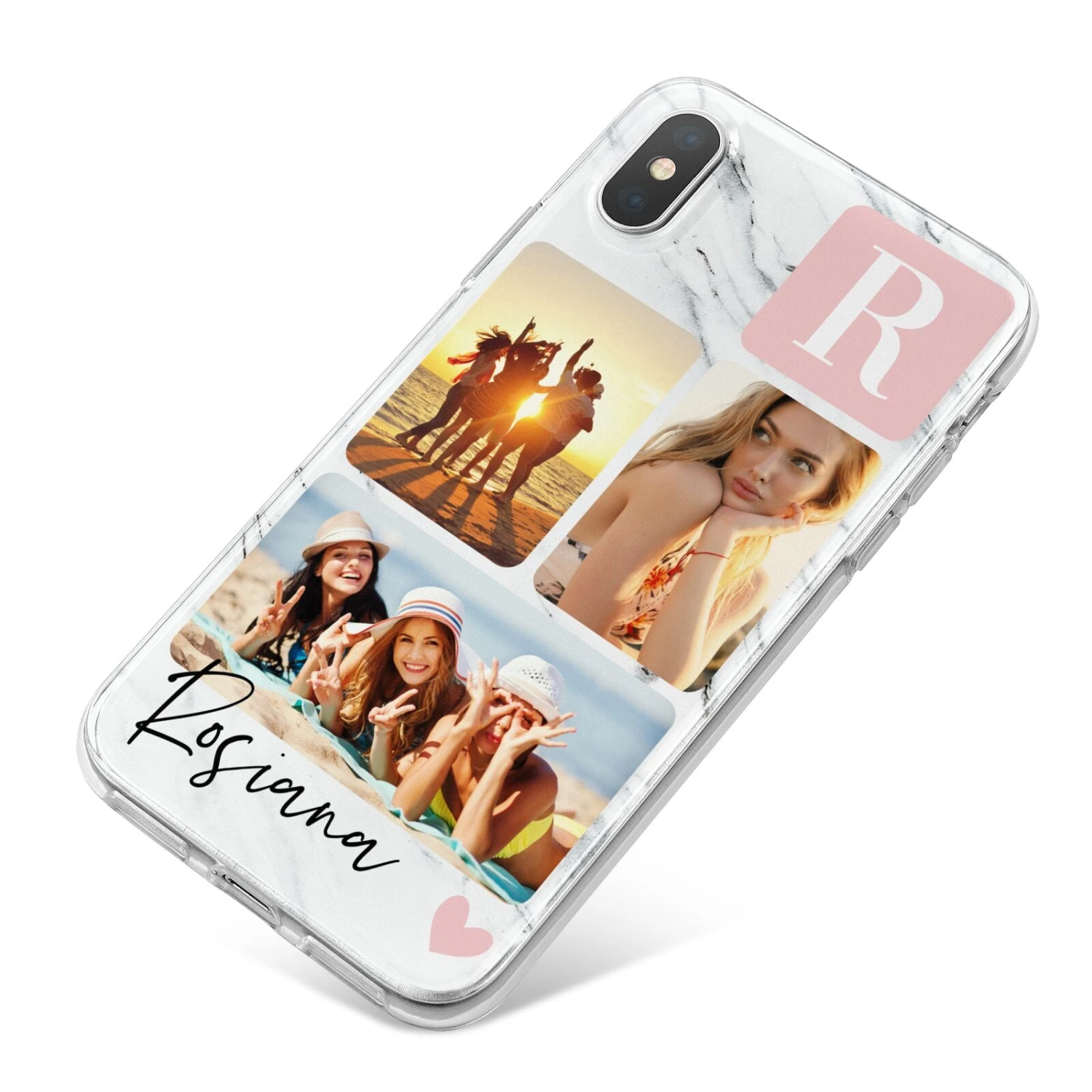 Personalised Three Photo Marble Name IPhone Case - Image 7