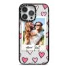 Personalised Valentine's Day Photo IPhone Case -Wrap & Case Store Personalised Valentine s Day Photo iPhone 14 Pro Max Black Impact Case on Silver phone
