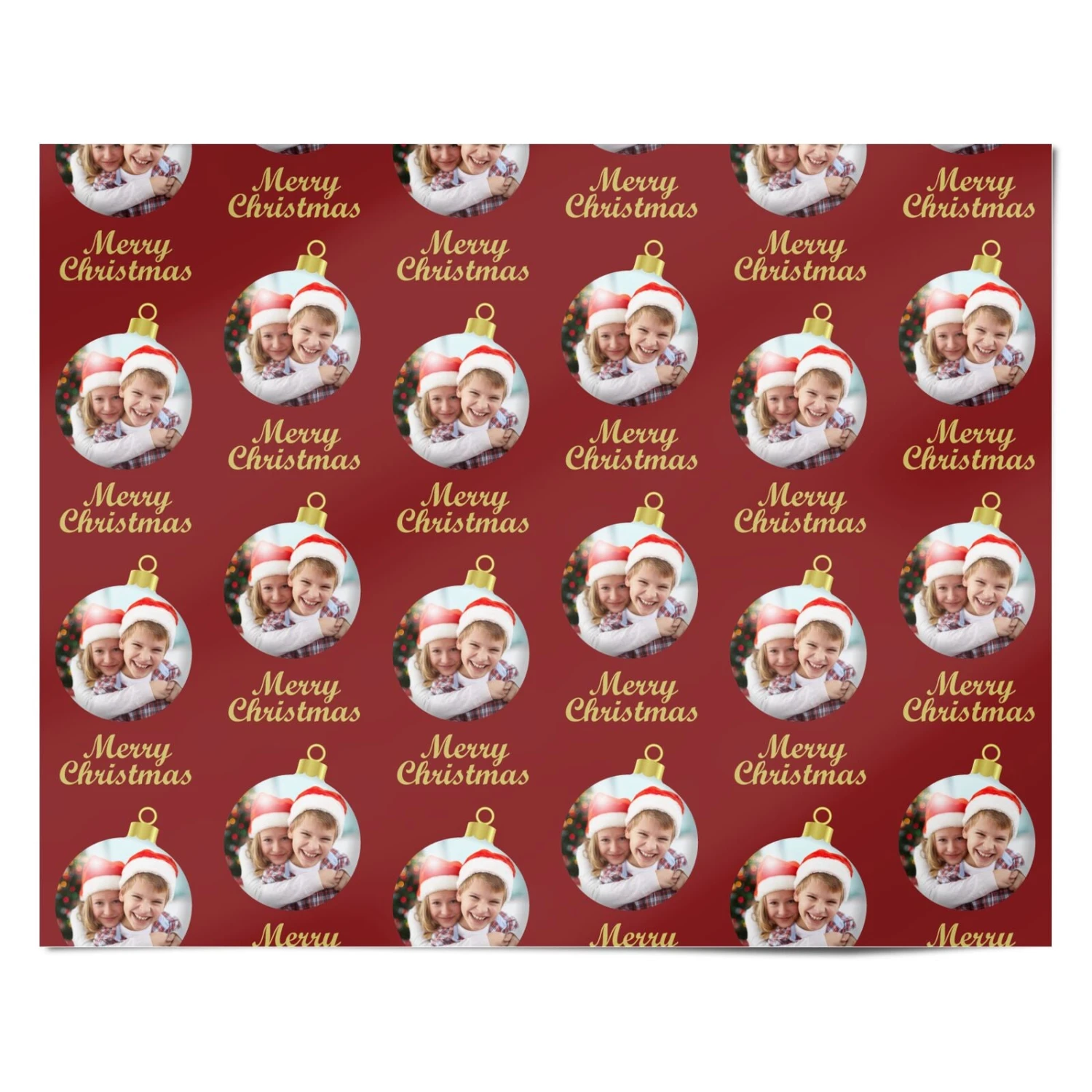 Photo Christmas Bauble Wrapping Paper - Image 4