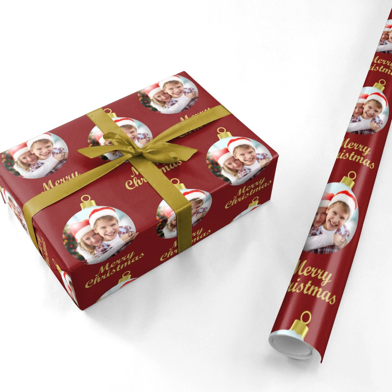Photo Christmas Bauble Wrapping Paper - Image 3