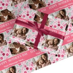 Photo Grid Mothers Day Wrapping Paper