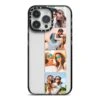 Photo Strip Montage Upload IPhone Case -Wrap & Case Store Photo Strip Montage Upload iPhone 14 Pro Max Black Impact Case on Silver phone