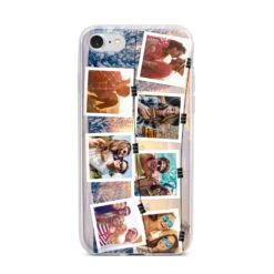 Photo Upload Montage IPhone Case -Wrap & Case Store Photo Upload Montage iPhone 7 Bumper Case on Silver iPhone