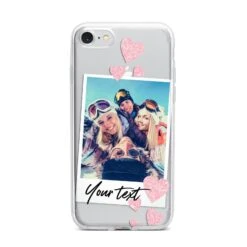 Photo With Text IPhone Case -Wrap & Case Store Photo with Text iPhone 7 Bumper Case on Silver iPhone