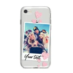 Photo With Text IPhone Case -Wrap & Case Store Photo with Text iPhone 8 Bumper Case on Silver iPhone