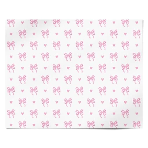 Pink Bow And Heart Wrapping Paper - Image 4