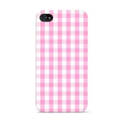 Pink Gingham Check IPhone Case -Wrap & Case Store Pink Gingham Check Apple iPhone 4s Case