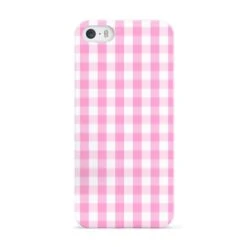 Pink Gingham Check IPhone Case -Wrap & Case Store Pink Gingham Check Apple iPhone 5 Case