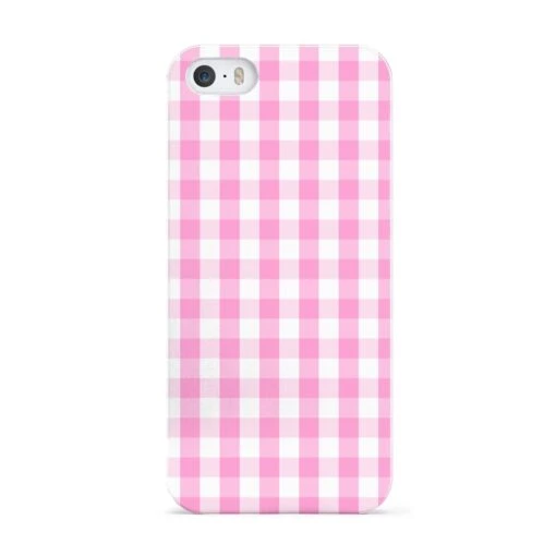 Pink Gingham Check IPhone Case - Image 3