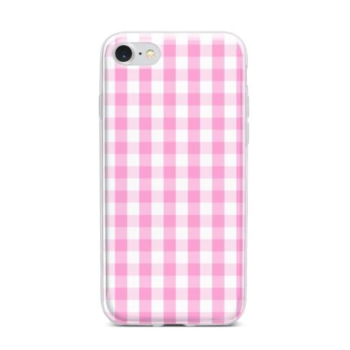 Pink Gingham Check IPhone Case - Image 12