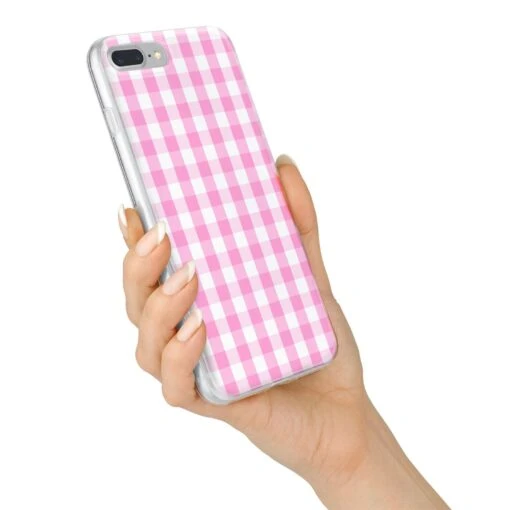 Pink Gingham Check IPhone Case - Image 15