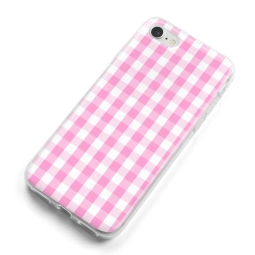Pink Gingham Check IPhone Case - Image 9