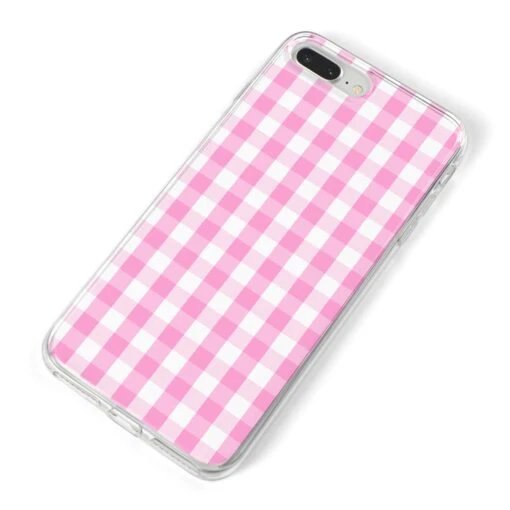 Pink Gingham Check IPhone Case - Image 11