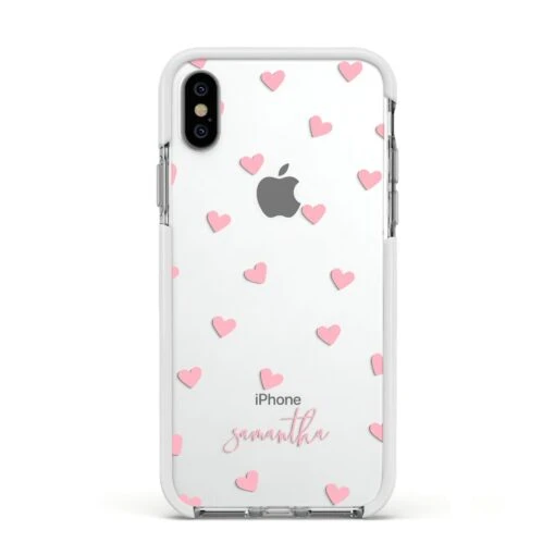 Pink Hearts With Custom Name IPhone Case - Image 16