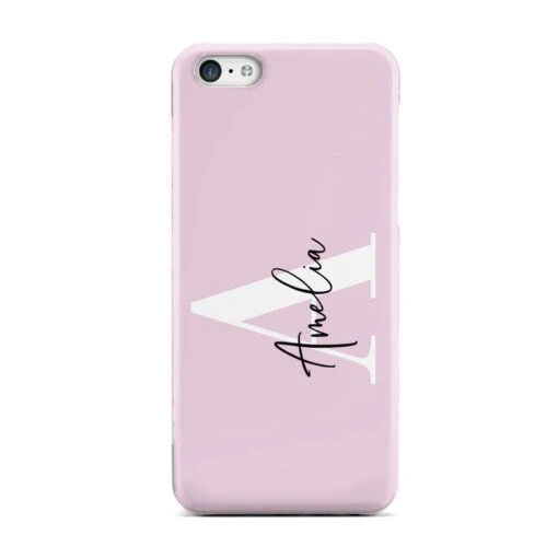 Pink Personalised Initial Name IPhone Case - Image 2
