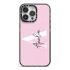 Pink Personalised Initial Name IPhone Case -Wrap & Case Store Pink Personalised Initial Name iPhone 14 Pro Max Black Impact Case on Silver phone