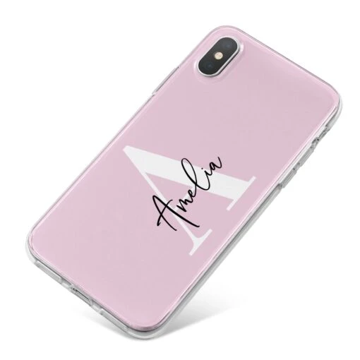 Pink Personalised Initial Name IPhone Case - Image 7