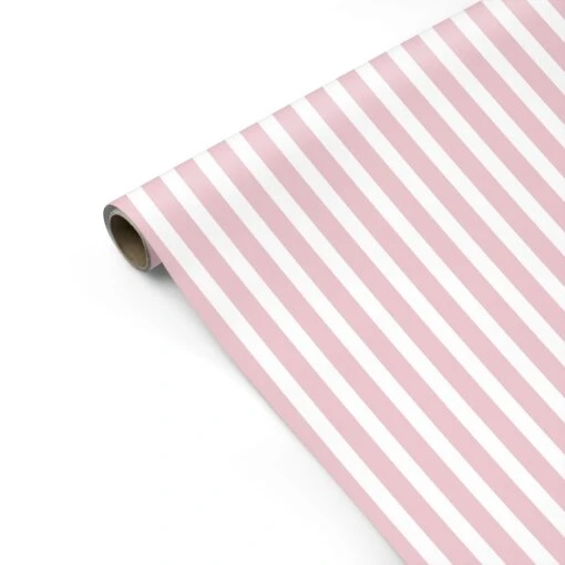 Pink Stripes Wrapping Paper - Image 2