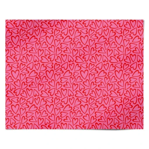 Pink And Red Love Heart Wrapping Paper - Image 4