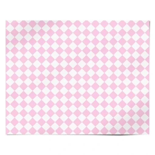 Pink And White Checkered Wrapping Paper - Image 4