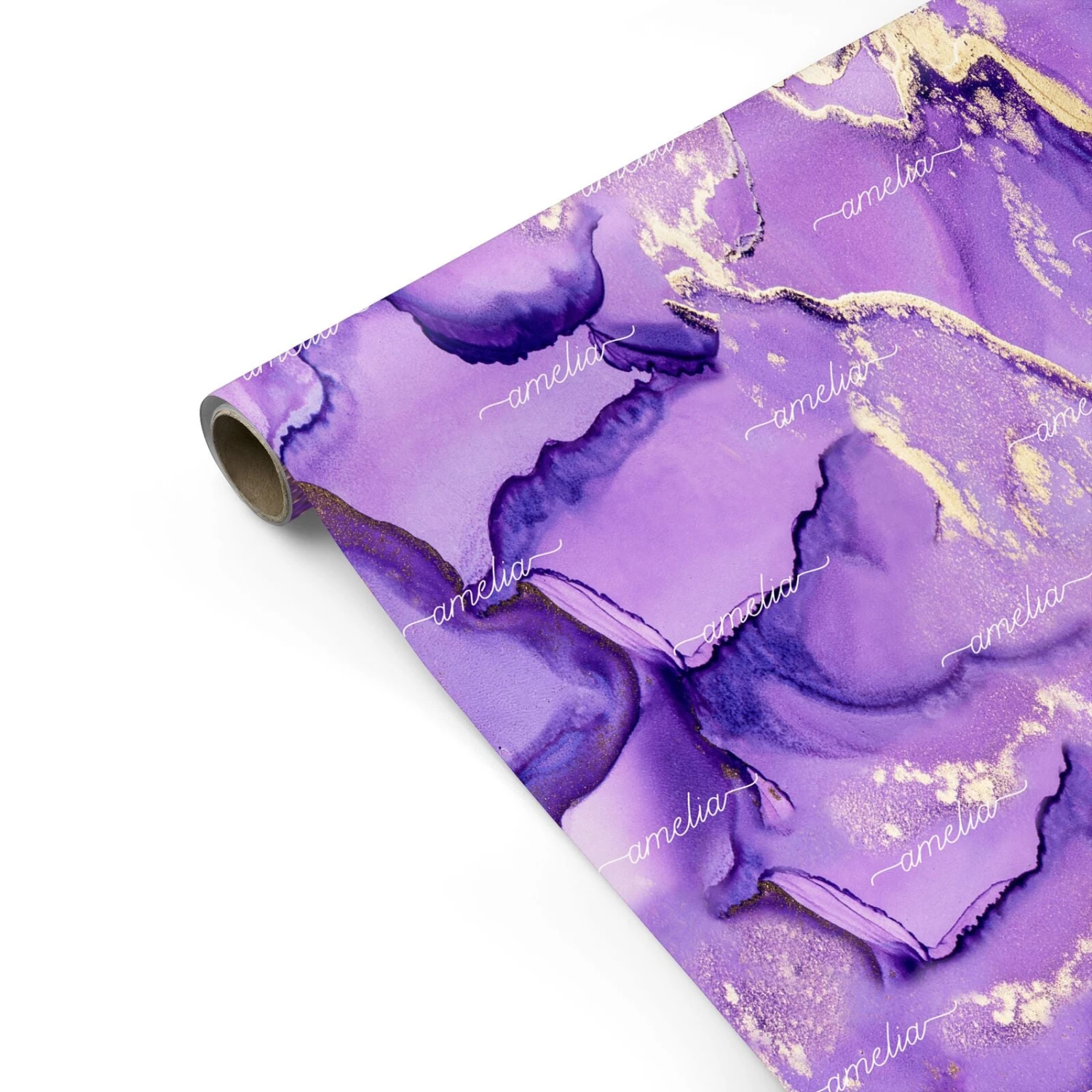 Purple Marble Wrapping Paper - Image 2