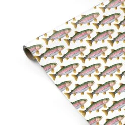 Rainbow Trout Pattern Wrapping Paper -Wrap & Case Store Rainbow Trout Pattern Wrapping Paper Personalised Gift Wrap
