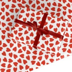 Red Love Heart Pattern Wrapping Paper