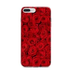 Red Rose IPhone Case -Wrap & Case Store Red Rose iPhone 7 Plus Bumper Case on Silver iPhone