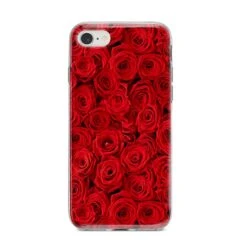 Red Rose IPhone Case -Wrap & Case Store Red Rose iPhone 8 Bumper Case on Silver iPhone