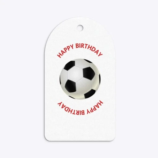 Red White Striped Personalised Football Shirt Gift Tags - Image 19