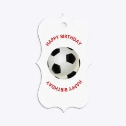 Red White Striped Personalised Football Shirt Gift Tags -Wrap & Case Store Red White Striped Personalised Football Shirt Bracket Gift Tag Back
