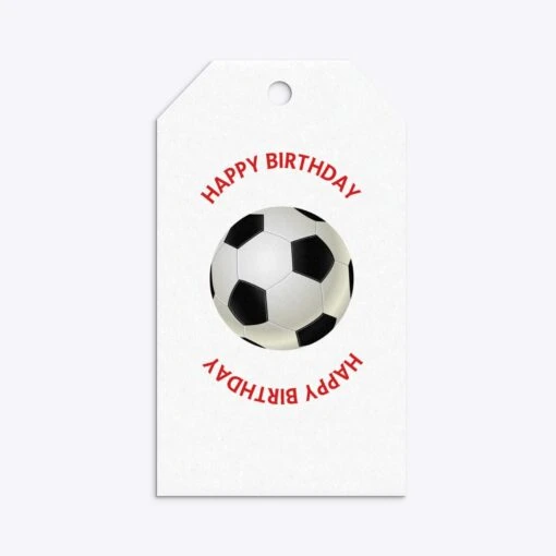Red White Striped Personalised Football Shirt Gift Tags - Image 20