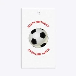 Red White Striped Personalised Football Shirt Gift Tags -Wrap & Case Store Red White Striped Personalised Football Shirt Rectangle Gift Tag Back