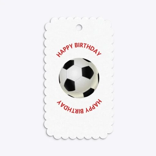 Red White Striped Personalised Football Shirt Gift Tags - Image 17