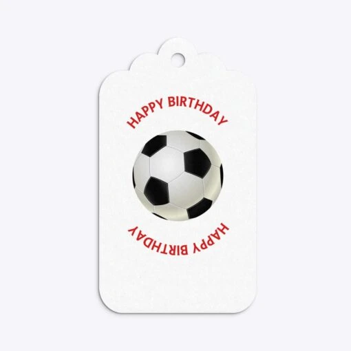 Red White Striped Personalised Football Shirt Gift Tags - Image 9