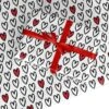 Red And Black Love Heart Outline Wrapping Paper -Wrap & Case Store Red and Black Love Heart Outline Custom Wrapping Paper