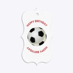 Red And Black Stripes Personalised Football Shirt Gift Tags -Wrap & Case Store Red and Black Stripes Personalised Football Shirt Bracket Gift Tag Back