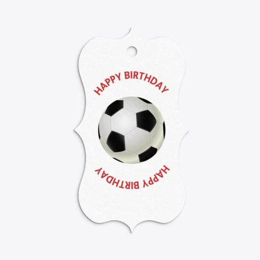 Red And Black Stripes Personalised Football Shirt Gift Tags - Image 15