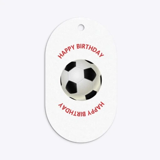 Red And Black Stripes Personalised Football Shirt Gift Tags - Image 11