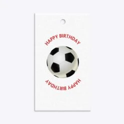 Red And Black Stripes Personalised Football Shirt Gift Tags -Wrap & Case Store Red and Black Stripes Personalised Football Shirt Rectangle Gift Tag Back