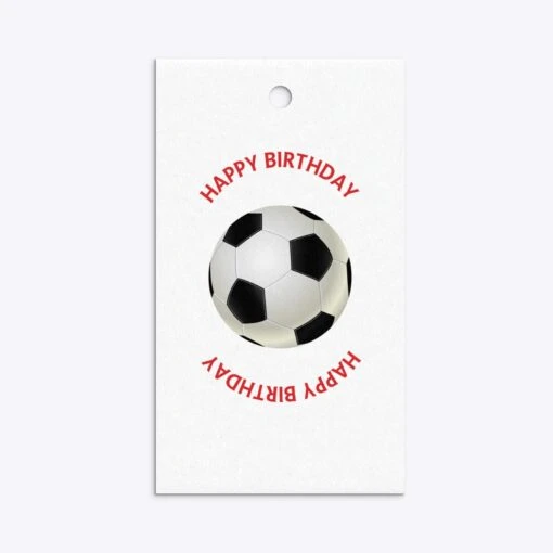 Red And Black Stripes Personalised Football Shirt Gift Tags - Image 3