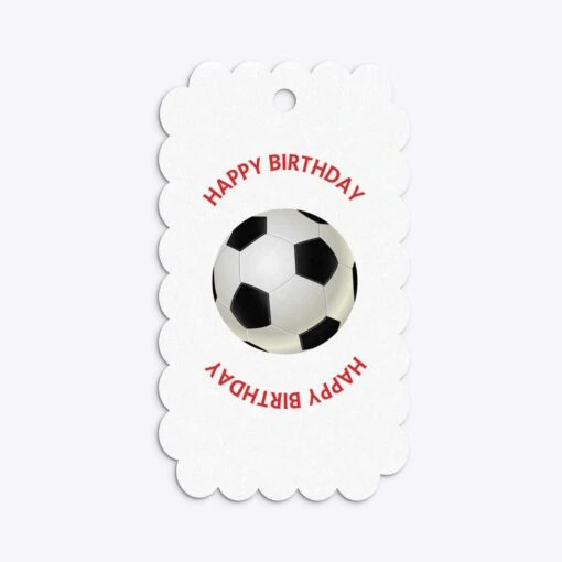 Red And Black Stripes Personalised Football Shirt Gift Tags - Image 5